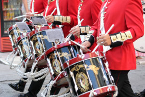 Drummers in a marching band